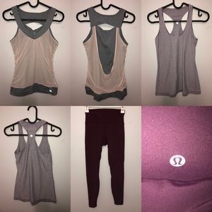 2 lululemons & 1 offbrand tank top
